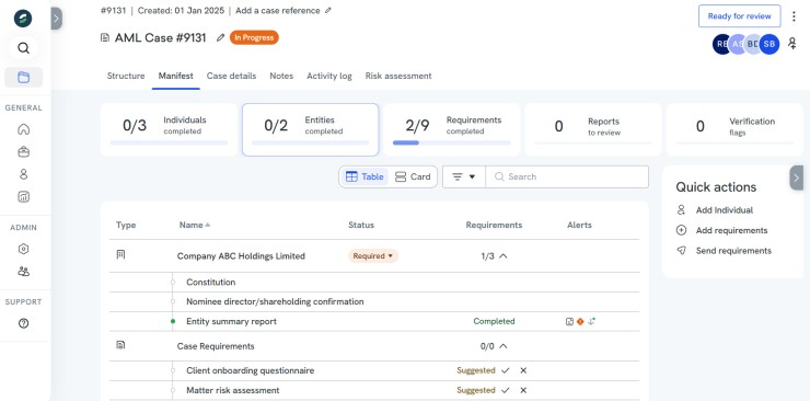 First AML case management platform